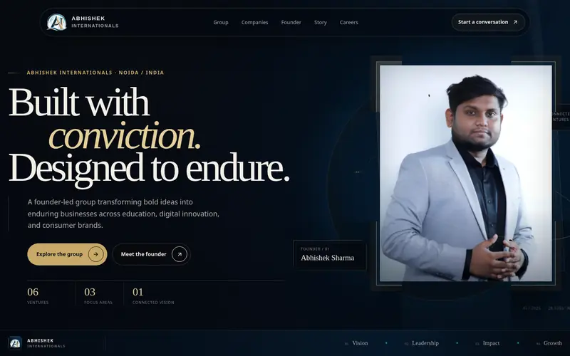 Screenshot of Abhishek Internationals