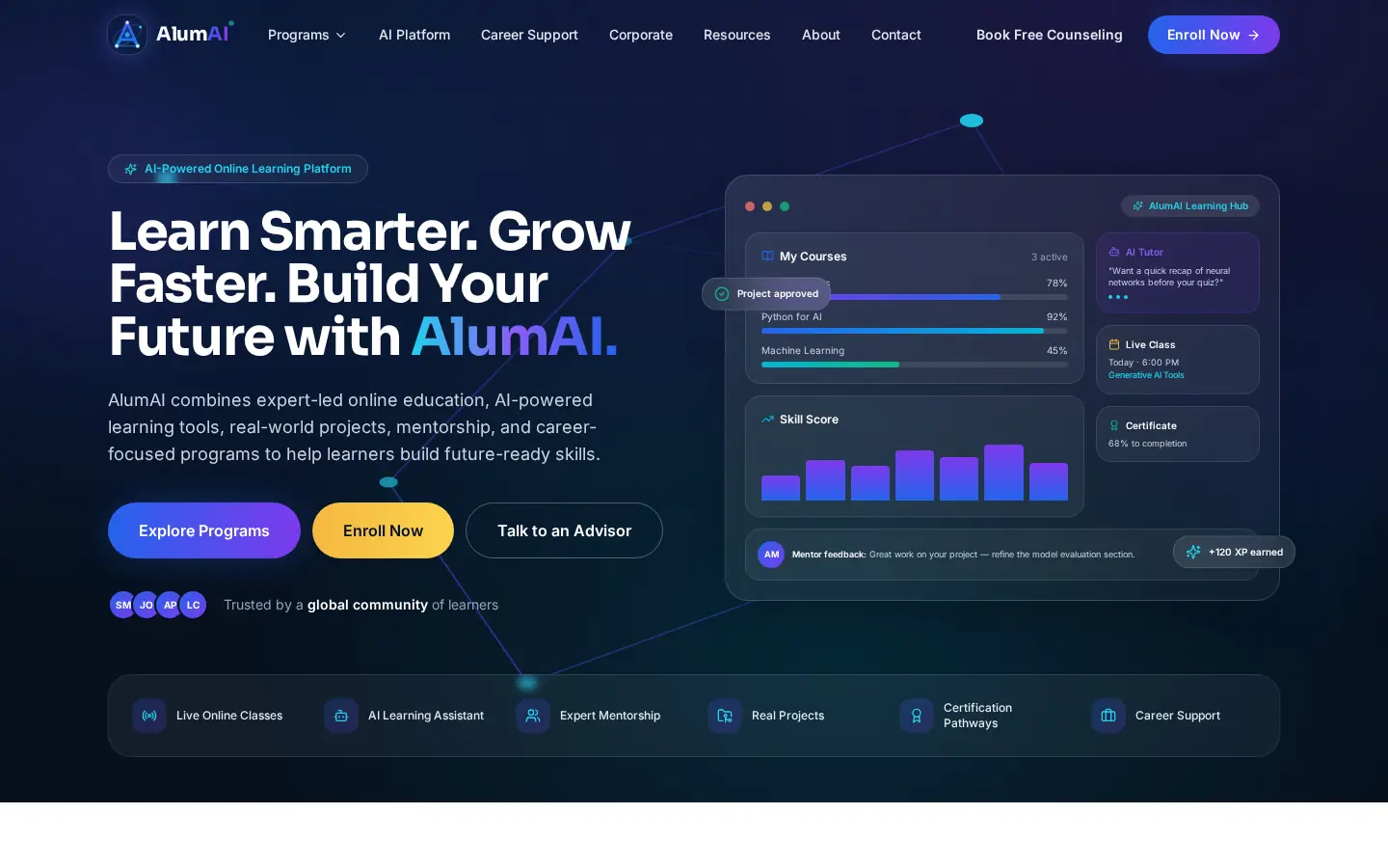 AlumAI homepage