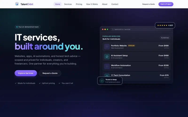 Screenshot of Talent Orbit