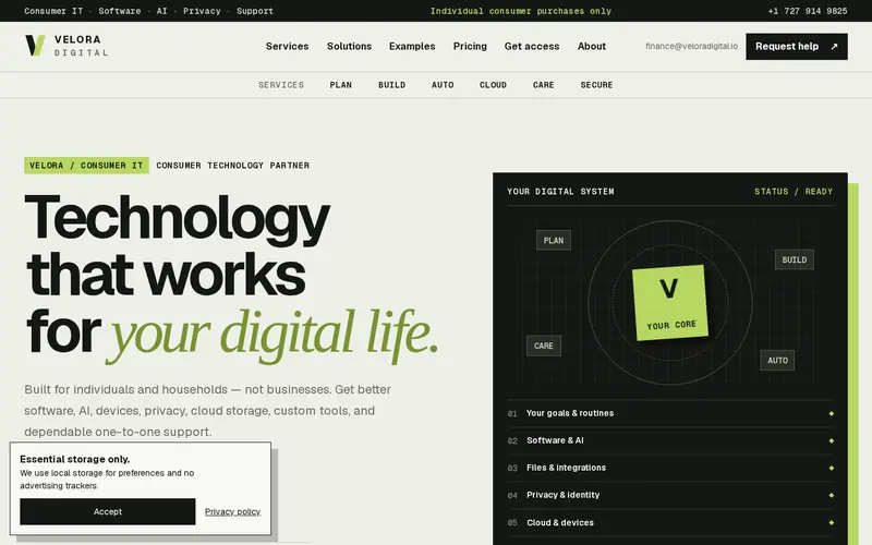 Screenshot of Velora Digital